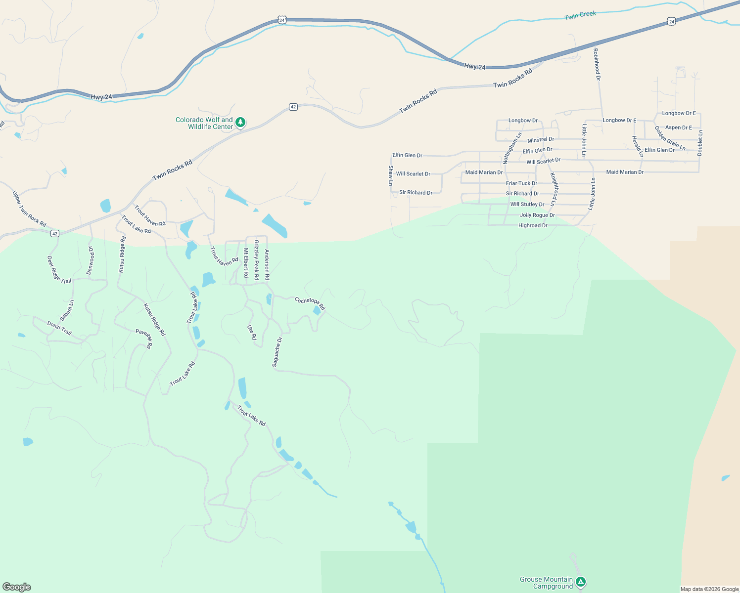 map of restaurants, bars, coffee shops, grocery stores, and more near 610 Cochetopa Road in Florissant