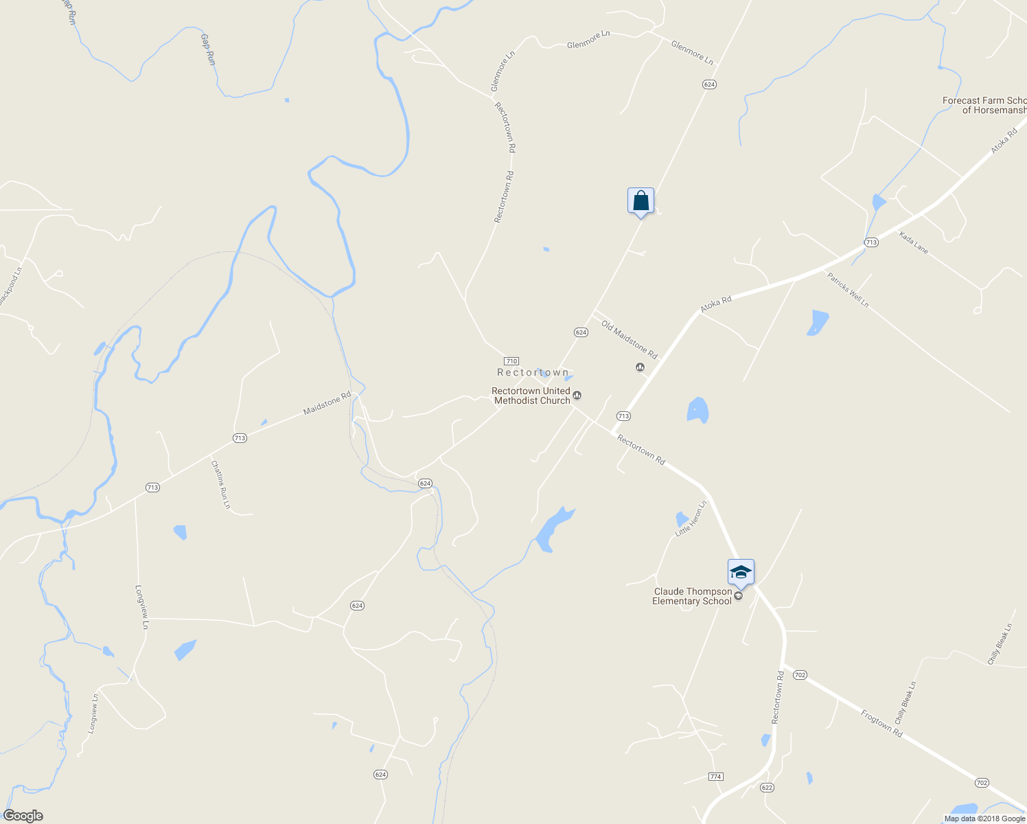 map of restaurants, bars, coffee shops, grocery stores, and more near 8449 Maidstone Road in Delaplane