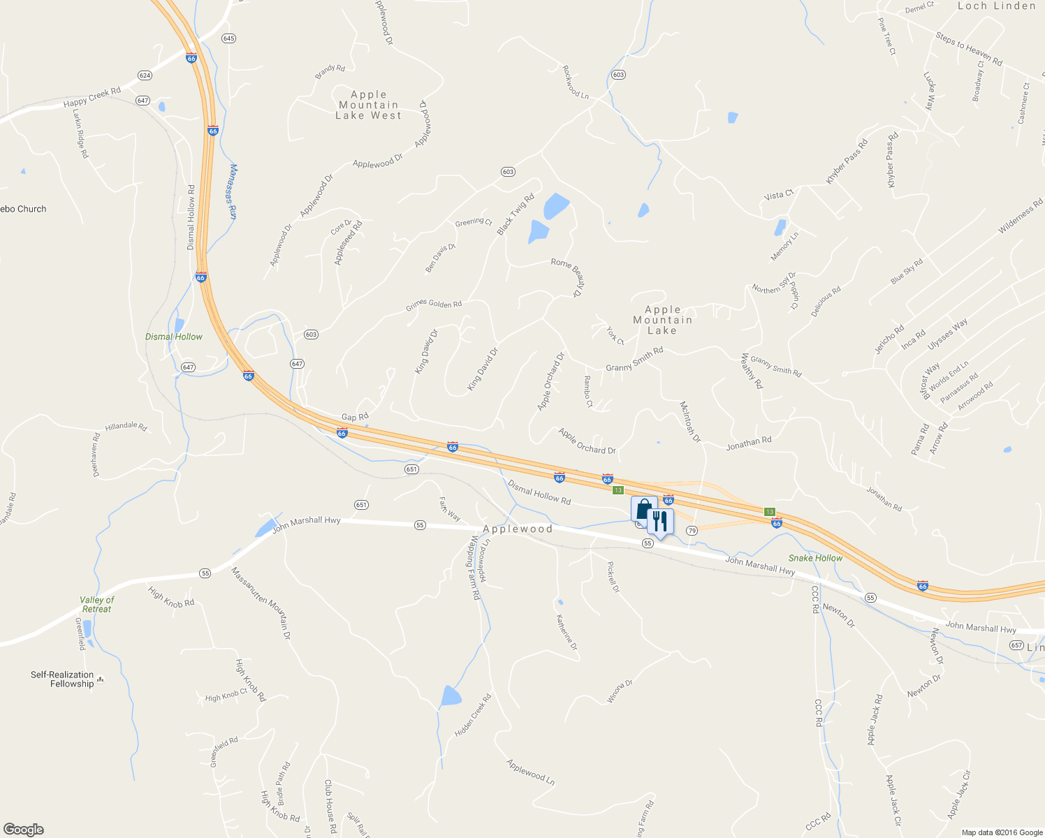 map of restaurants, bars, coffee shops, grocery stores, and more near 278 Apple Orchard Drive in Linden