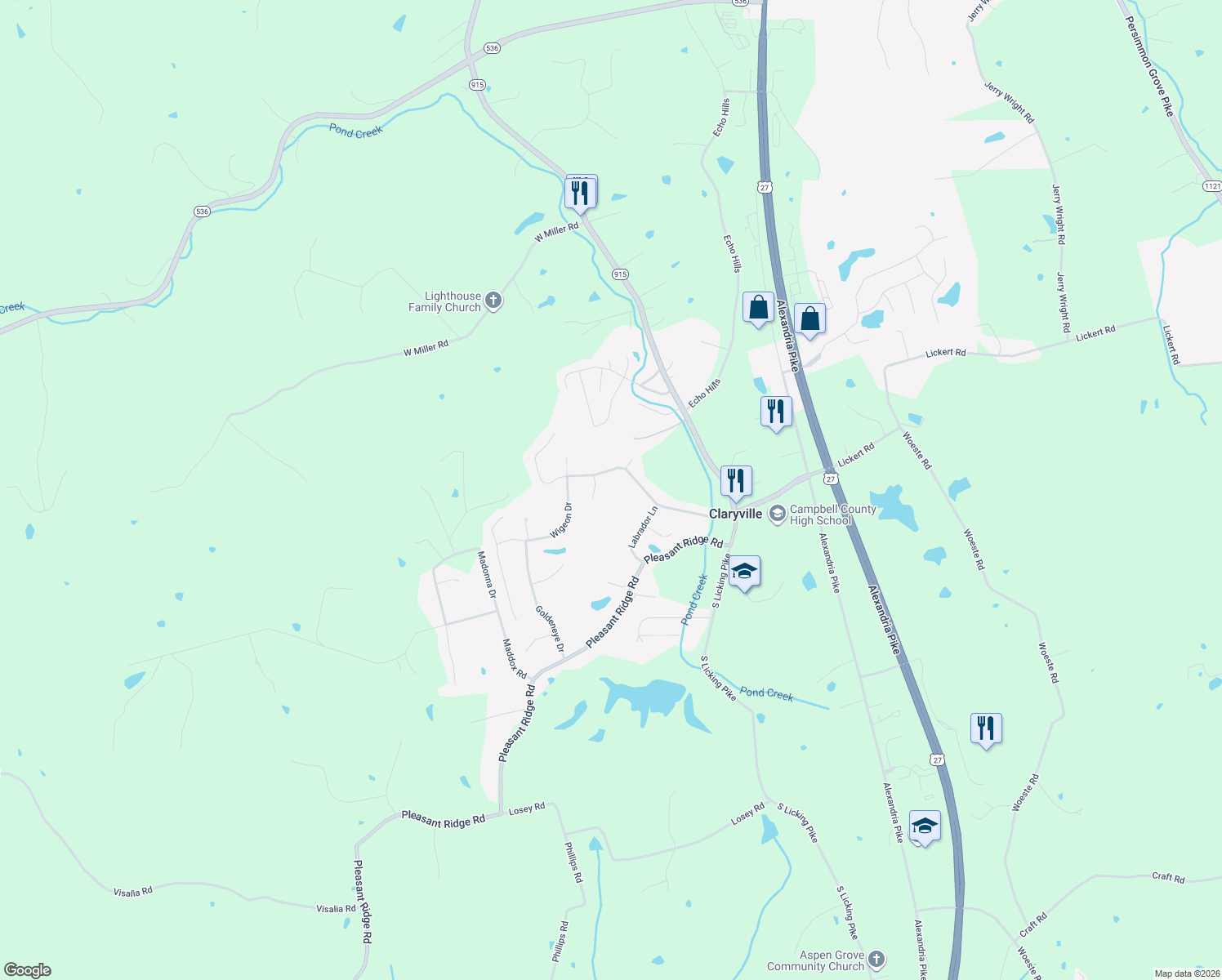 map of restaurants, bars, coffee shops, grocery stores, and more near 10067 Elder Court in Alexandria