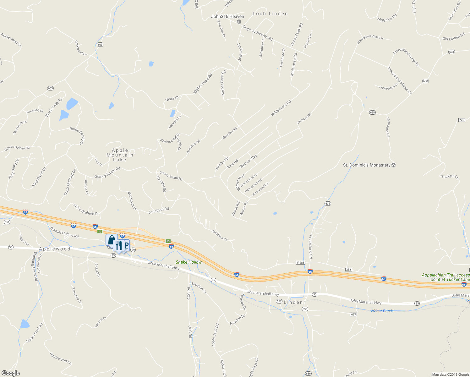 map of restaurants, bars, coffee shops, grocery stores, and more near 515 Bifrost Way in Linden