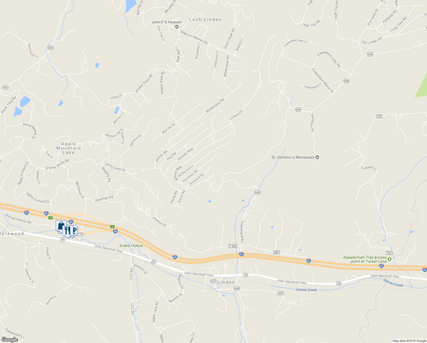 map of restaurants, bars, coffee shops, grocery stores, and more near 85 Enna Lane in Linden