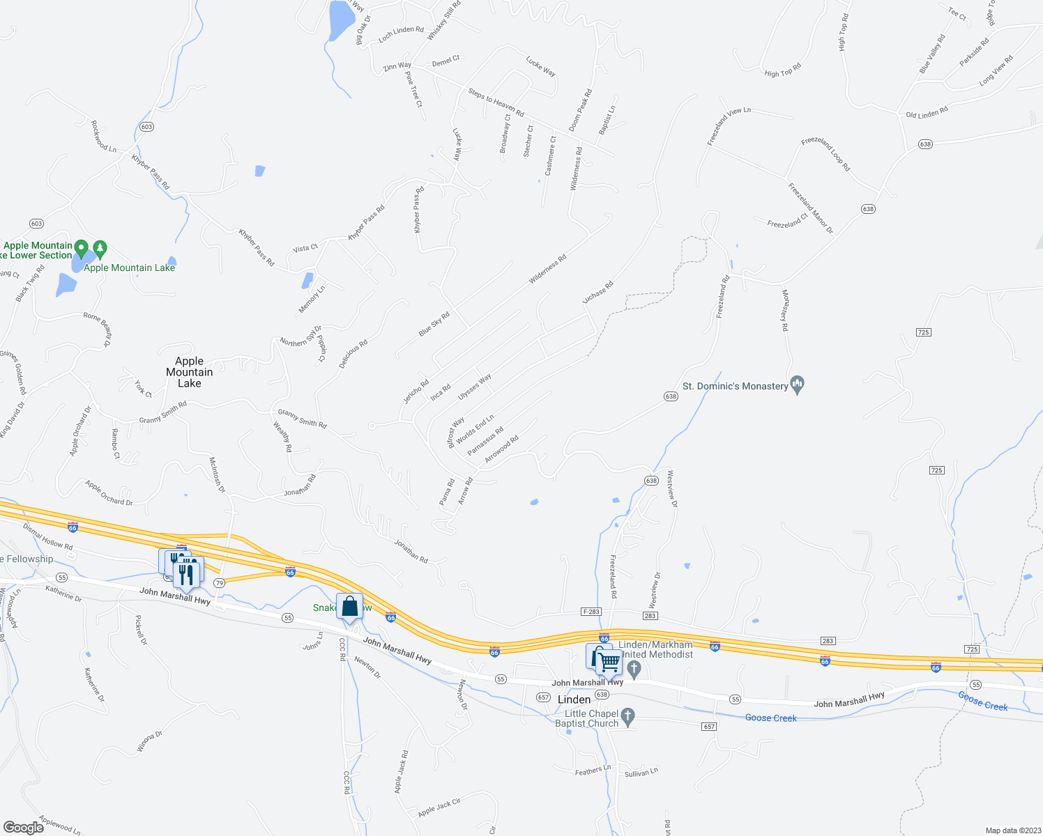 map of restaurants, bars, coffee shops, grocery stores, and more near 242 Parnassus Road in Linden