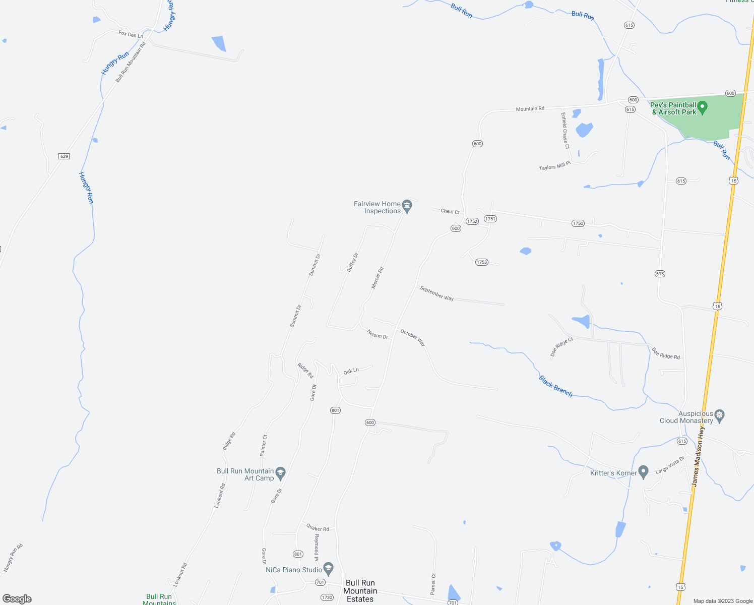 map of restaurants, bars, coffee shops, grocery stores, and more near 1617 Mercer Road in Haymarket