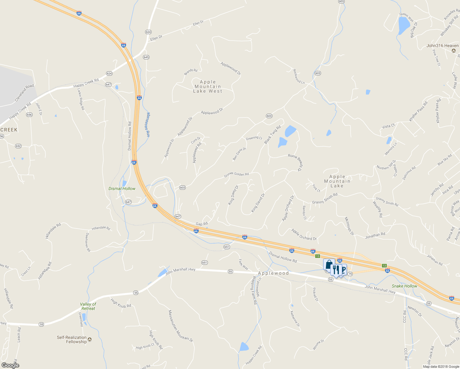 map of restaurants, bars, coffee shops, grocery stores, and more near 51 Winesap Court in Linden