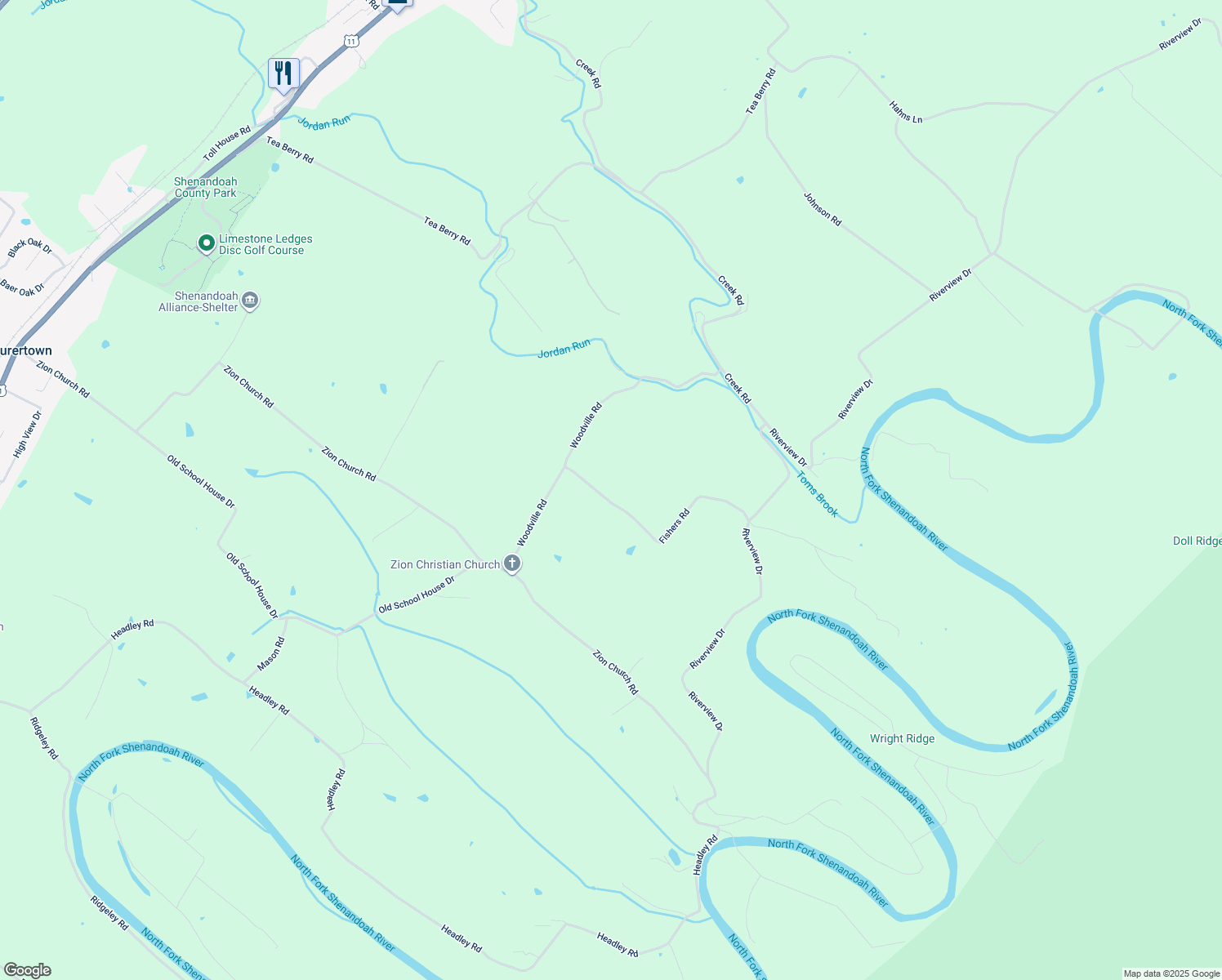 map of restaurants, bars, coffee shops, grocery stores, and more near 145 Fishers Road in Maurertown