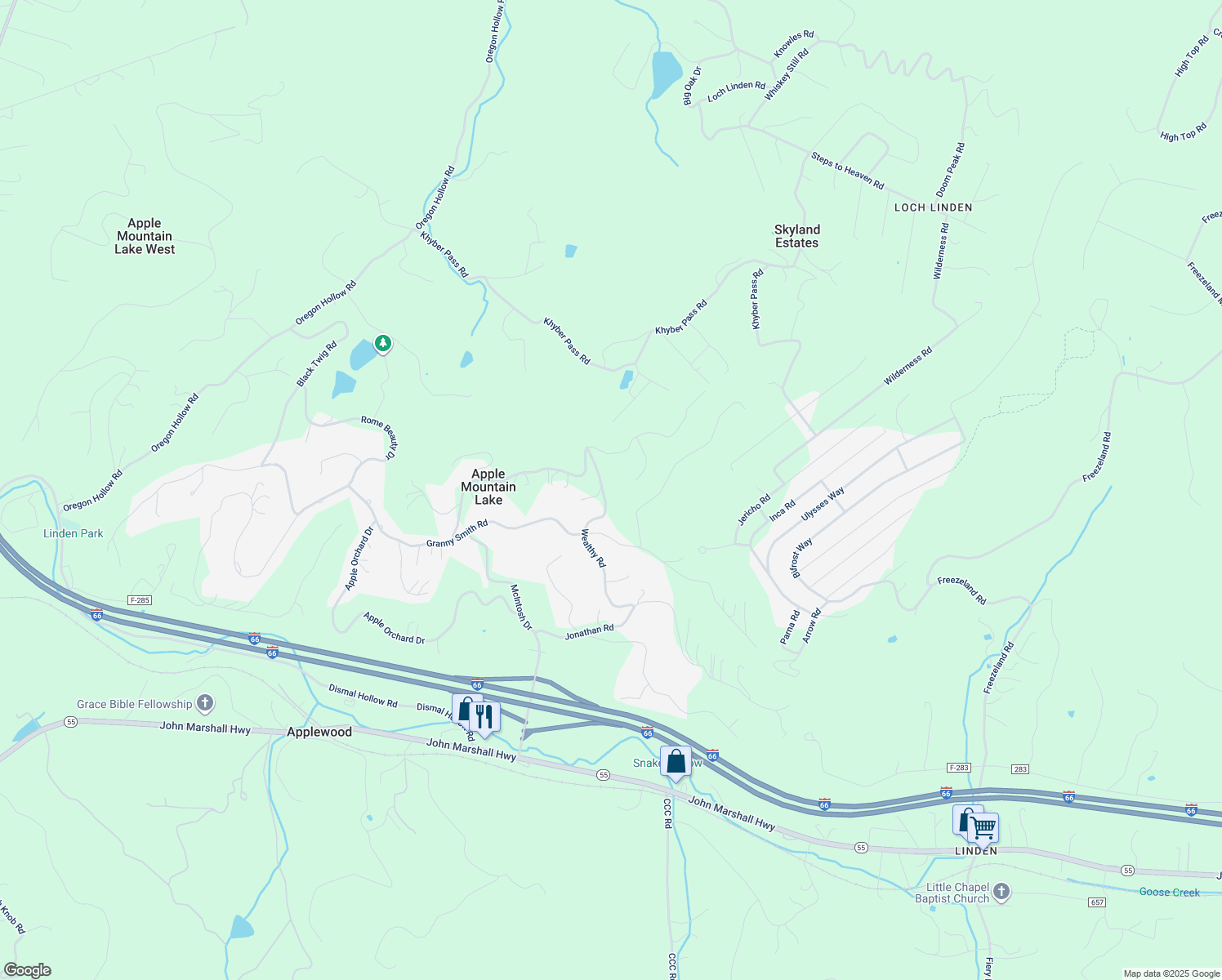 map of restaurants, bars, coffee shops, grocery stores, and more near 428 Wealthy Road in Linden