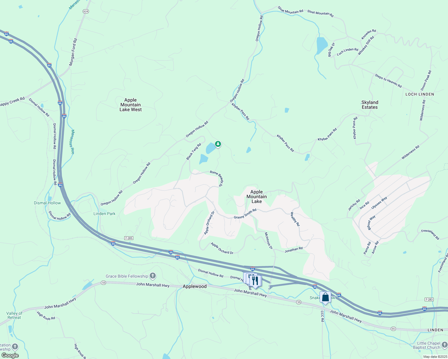 map of restaurants, bars, coffee shops, grocery stores, and more near 370 Rome Beauty Drive in Linden