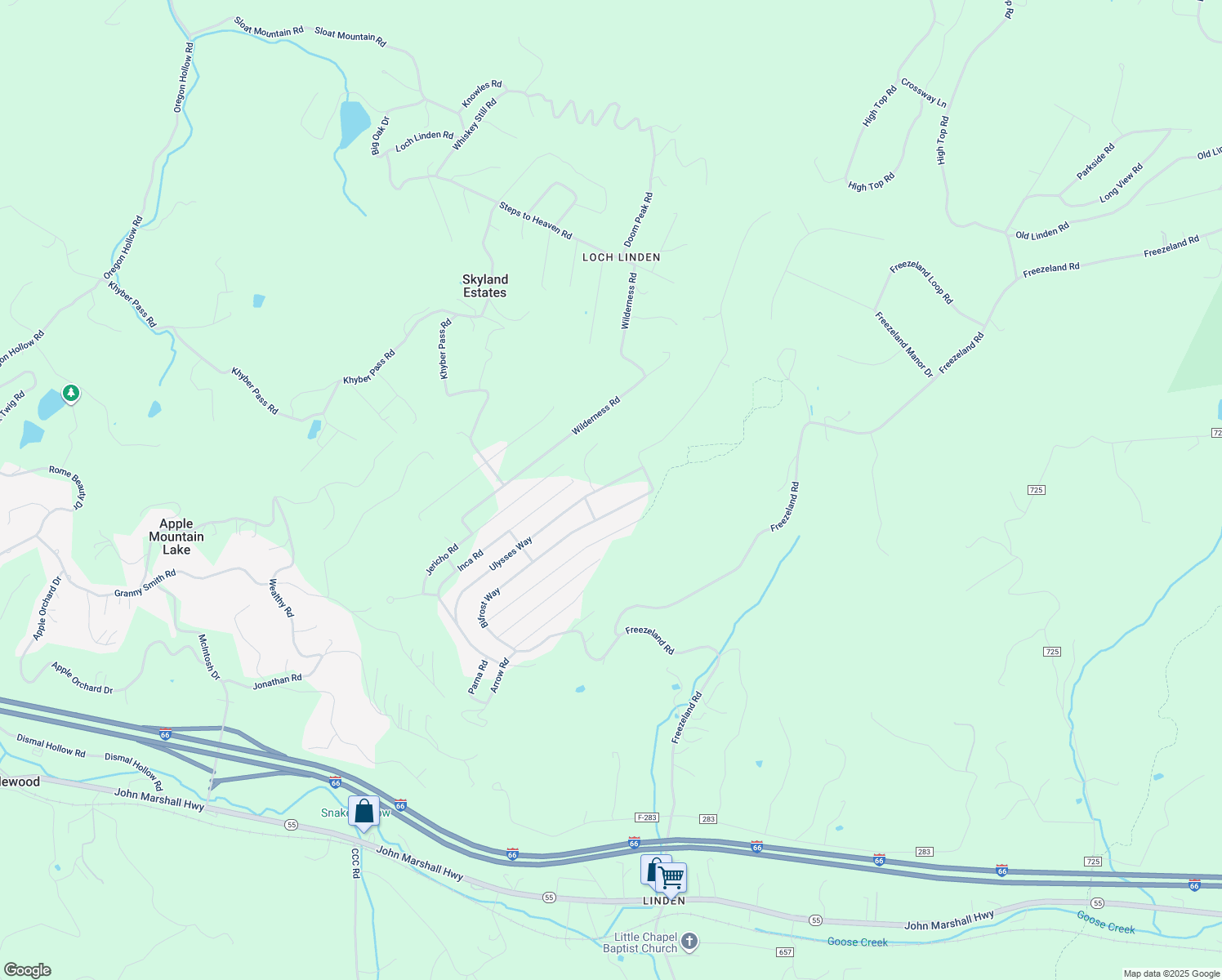 map of restaurants, bars, coffee shops, grocery stores, and more near 790 Ulysses Way in Skyland Estates