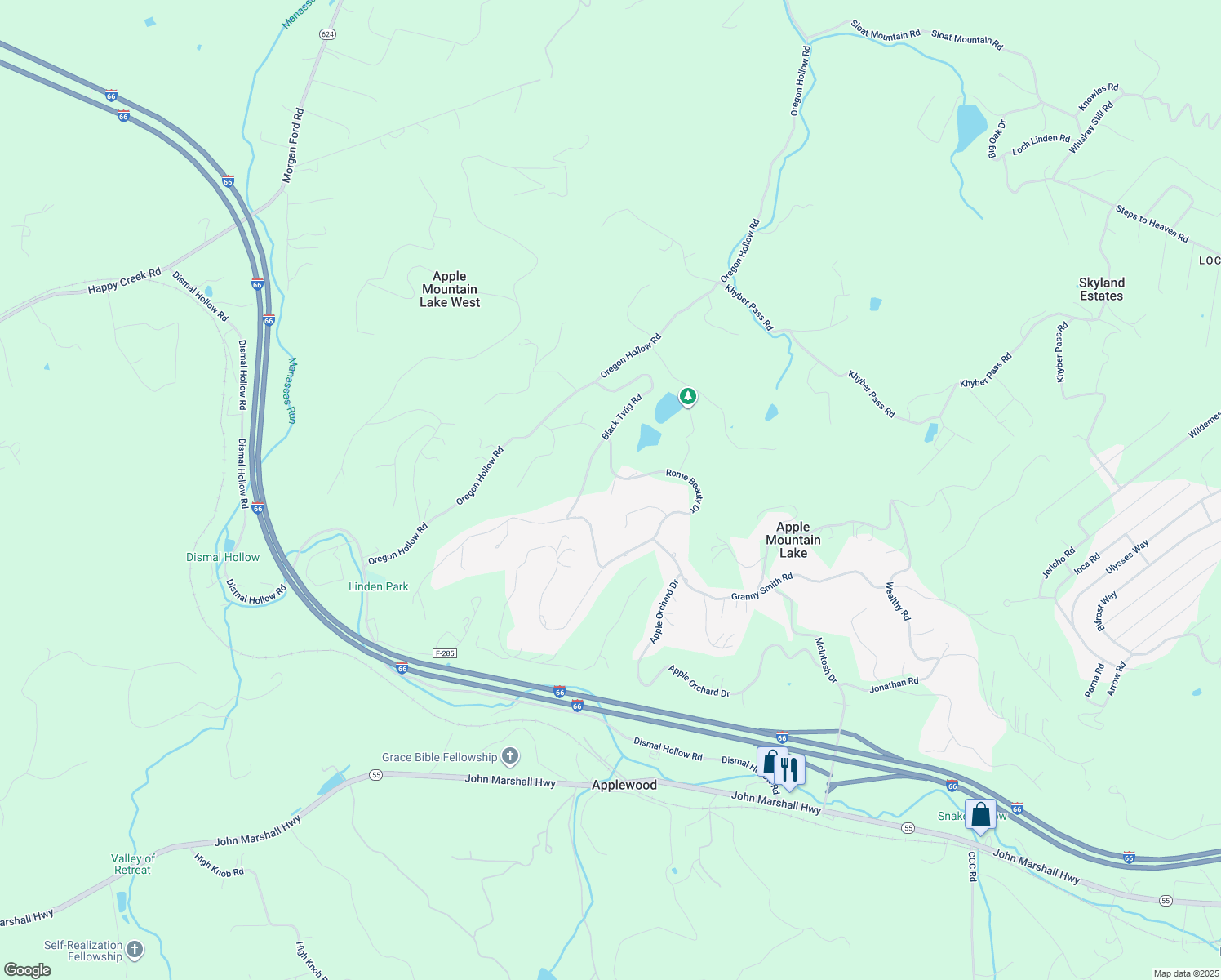 map of restaurants, bars, coffee shops, grocery stores, and more near 639 Rome Beauty Drive in Linden
