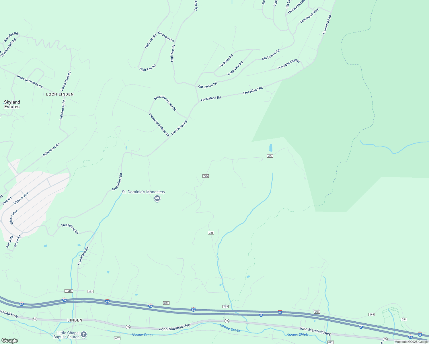 map of restaurants, bars, coffee shops, grocery stores, and more near 2687 Tuckers Lane in Linden
