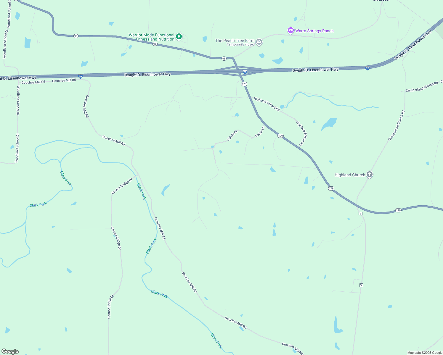 map of restaurants, bars, coffee shops, grocery stores, and more near Kimber Ridge in Boonville