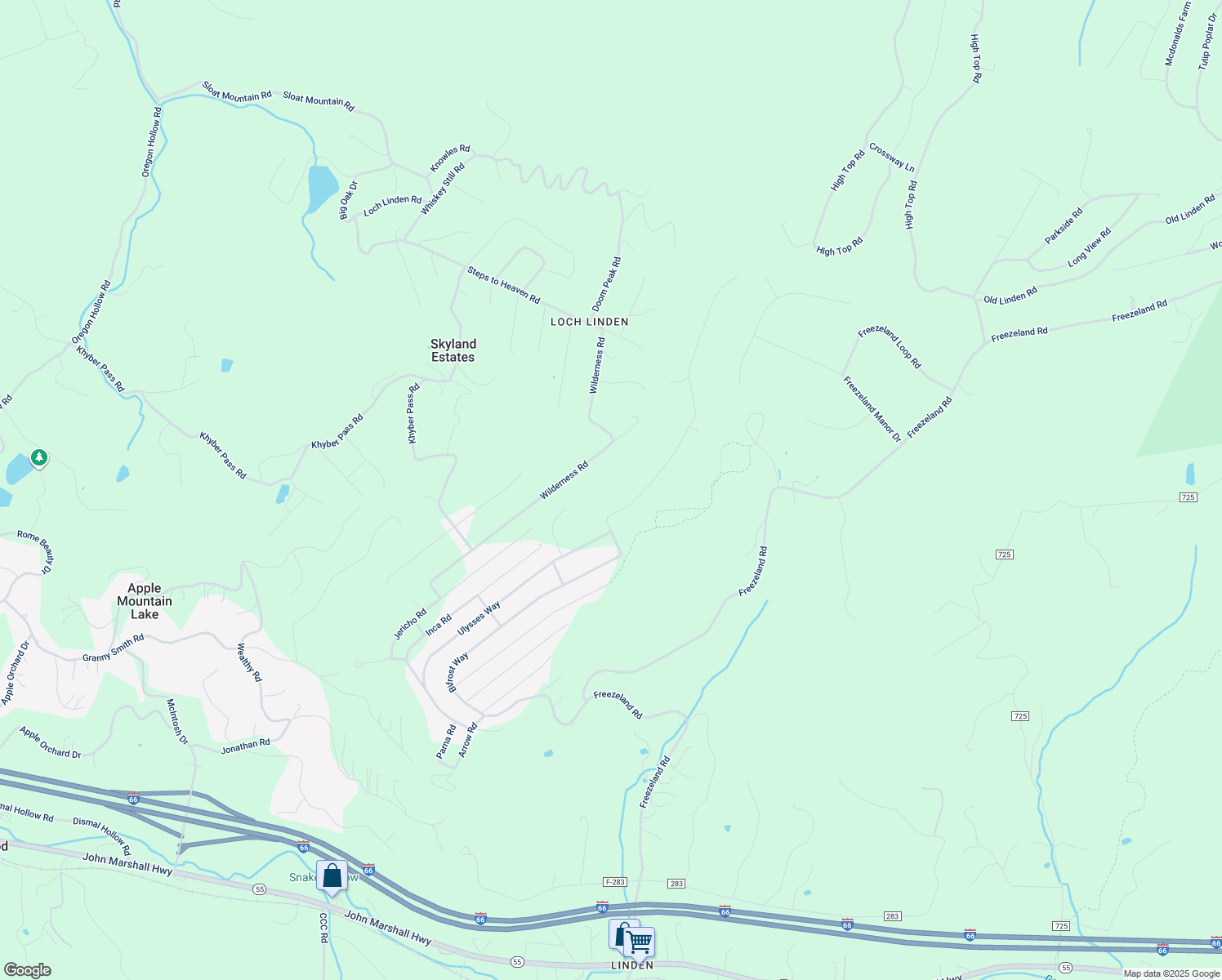 map of restaurants, bars, coffee shops, grocery stores, and more near 163 Luchase Road in Linden