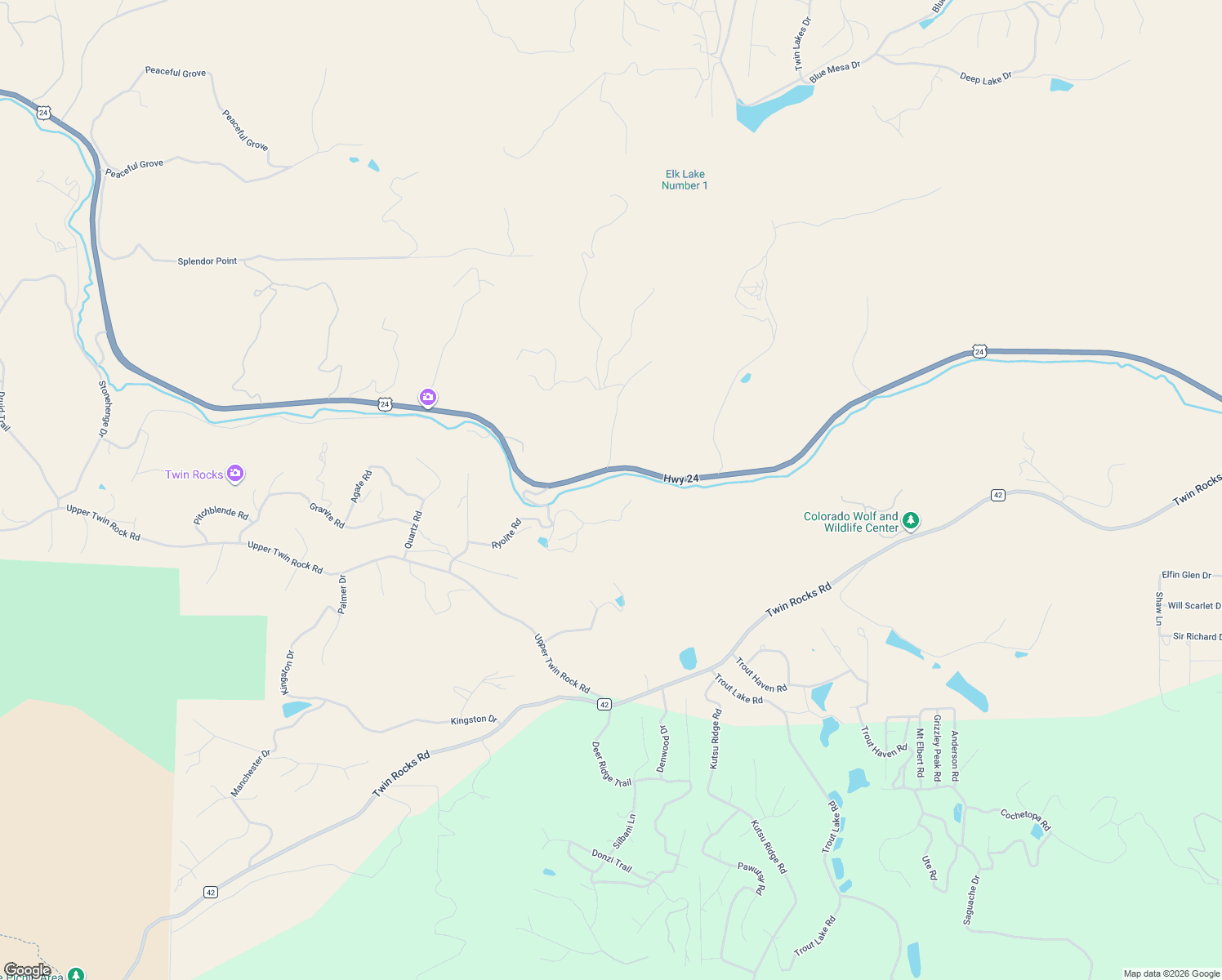 map of restaurants, bars, coffee shops, grocery stores, and more near 274 Midland Road in Divide