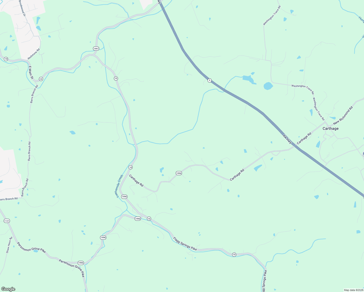 map of restaurants, bars, coffee shops, grocery stores, and more near 2732 Carthage Road in California