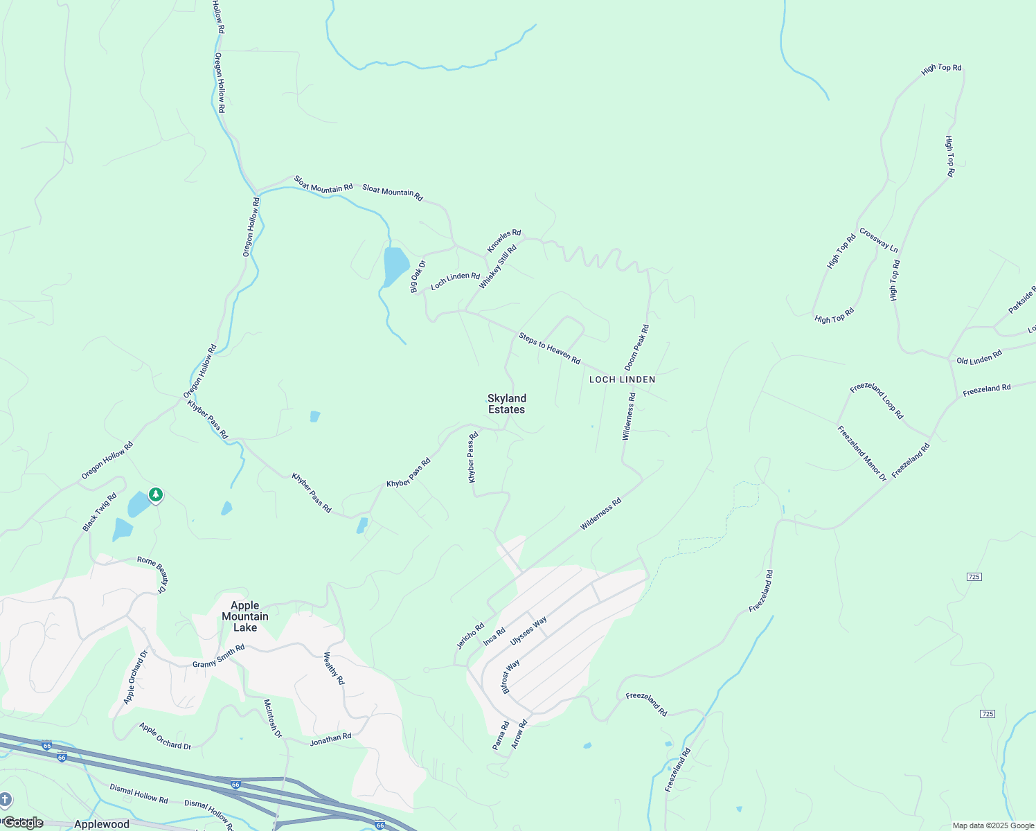 map of restaurants, bars, coffee shops, grocery stores, and more near 111 Dragons Rd in Linden