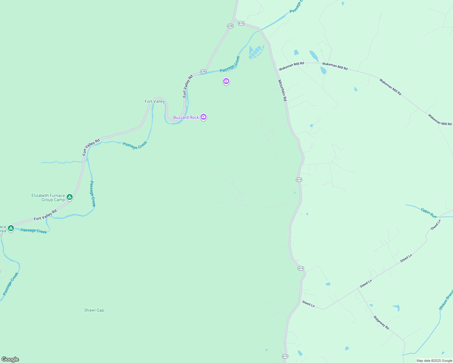 map of restaurants, bars, coffee shops, grocery stores, and more near Blair Road in Front Royal