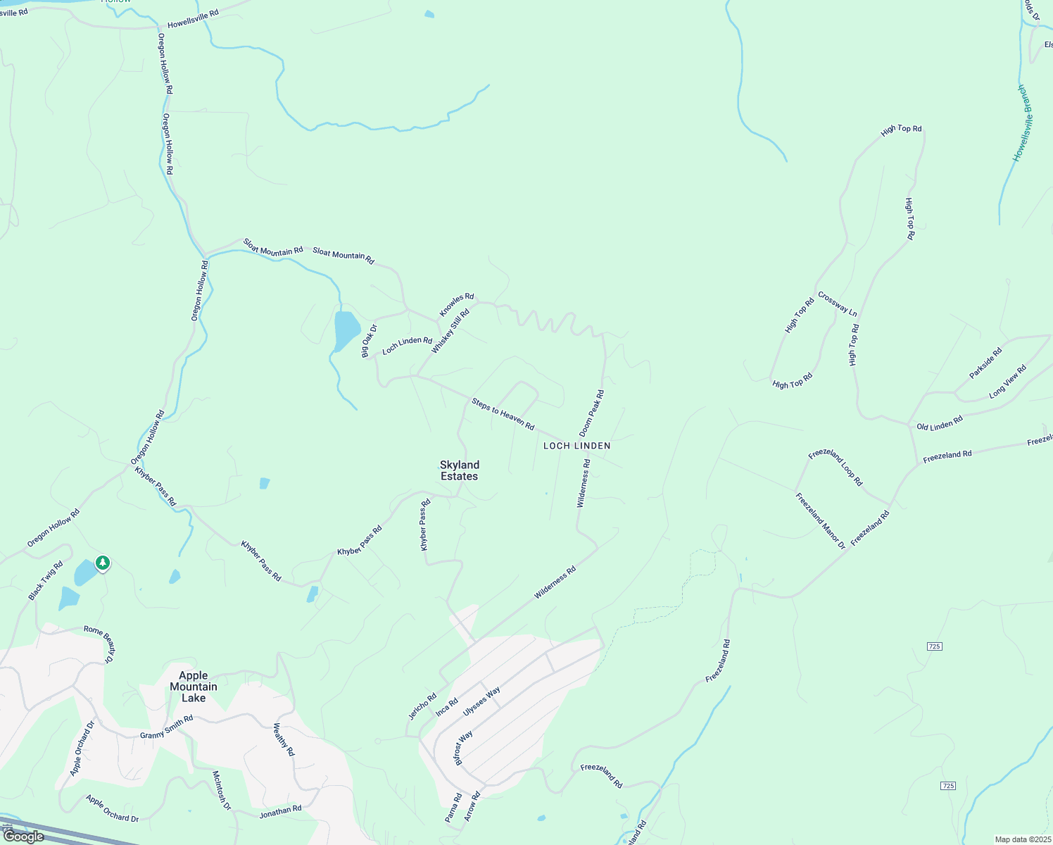 map of restaurants, bars, coffee shops, grocery stores, and more near 401 Steps to Heaven Road in Linden