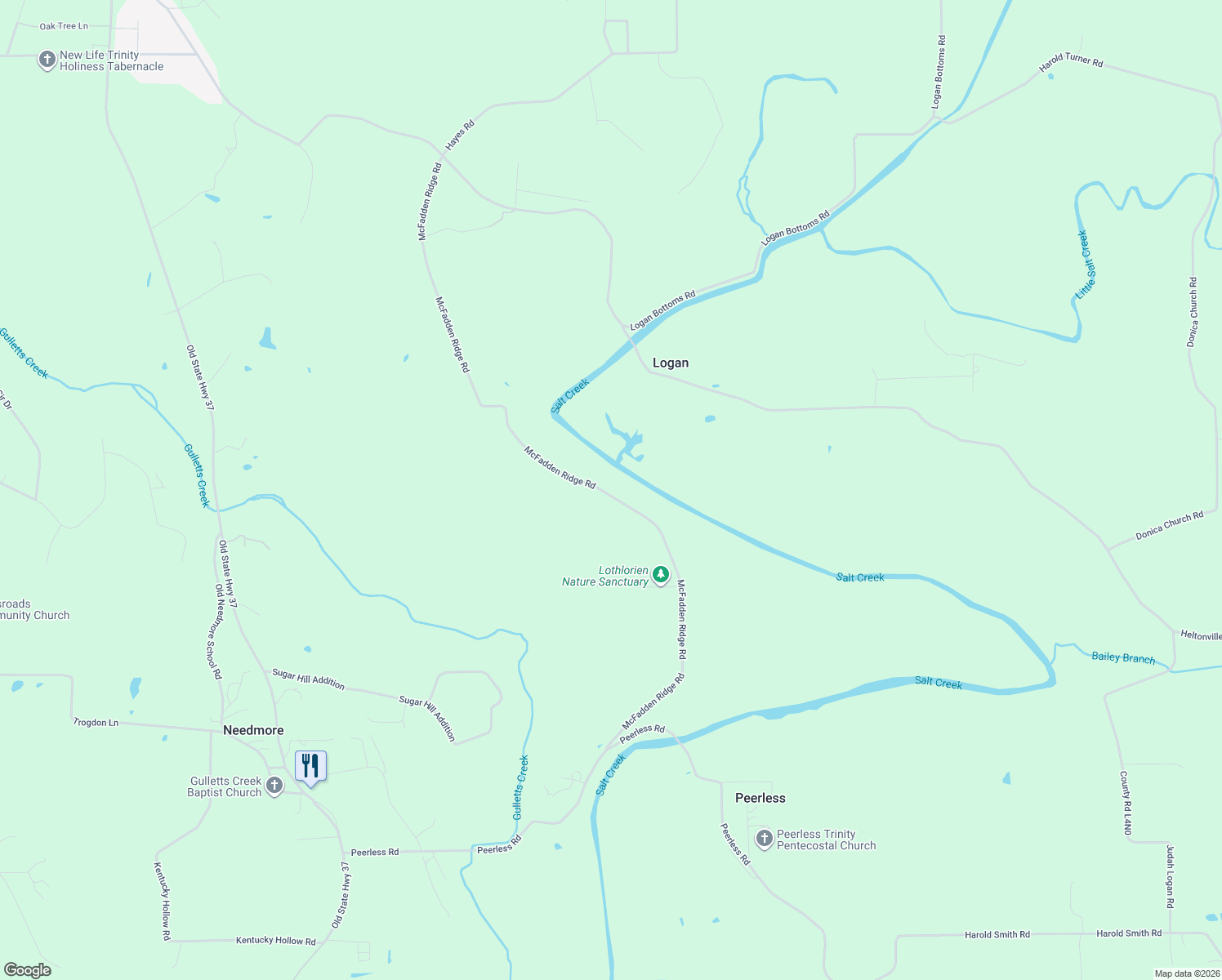 map of restaurants, bars, coffee shops, grocery stores, and more near 872 McFadden Ridge Road in Bedford