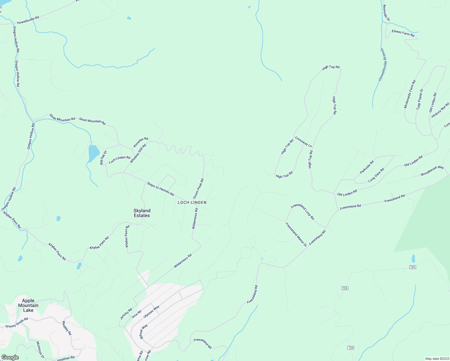 map of restaurants, bars, coffee shops, grocery stores, and more near 246 Marsden Heights Road in Skyland Estates