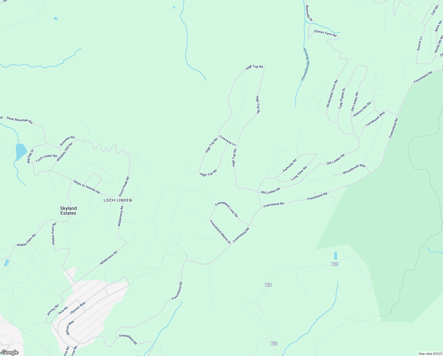 map of restaurants, bars, coffee shops, grocery stores, and more near 2556 High Top Road in Warren County