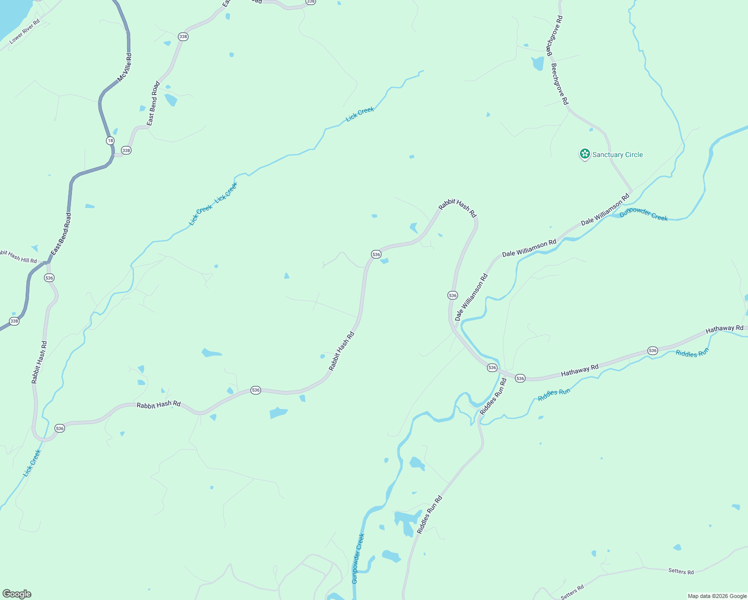 map of restaurants, bars, coffee shops, grocery stores, and more near 5385 Rabbit Hash Road in Union