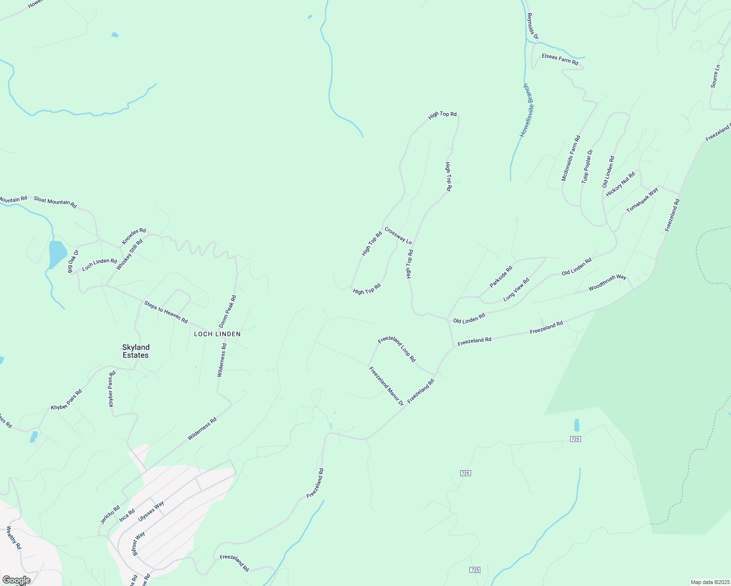 map of restaurants, bars, coffee shops, grocery stores, and more near High Top Road in Warren County