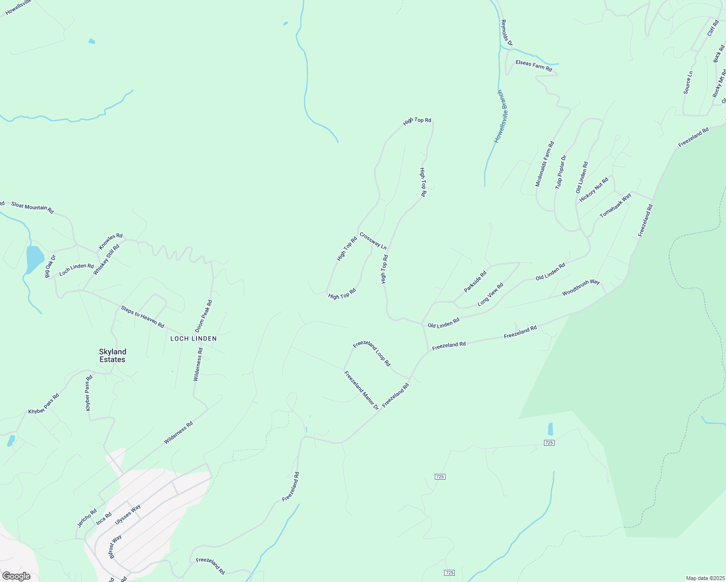 map of restaurants, bars, coffee shops, grocery stores, and more near 2572 High Top Road in Linden
