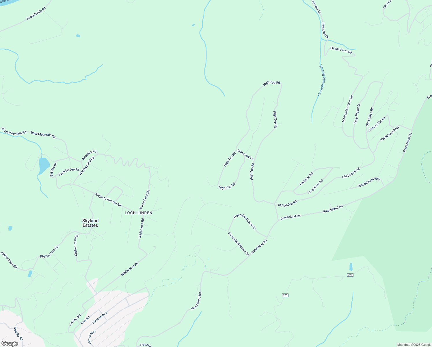map of restaurants, bars, coffee shops, grocery stores, and more near 2304 High Top Road in Linden