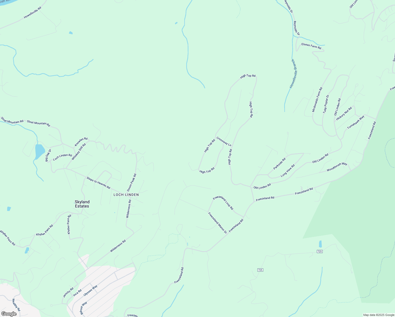 map of restaurants, bars, coffee shops, grocery stores, and more near 2304 High Top Road in Linden