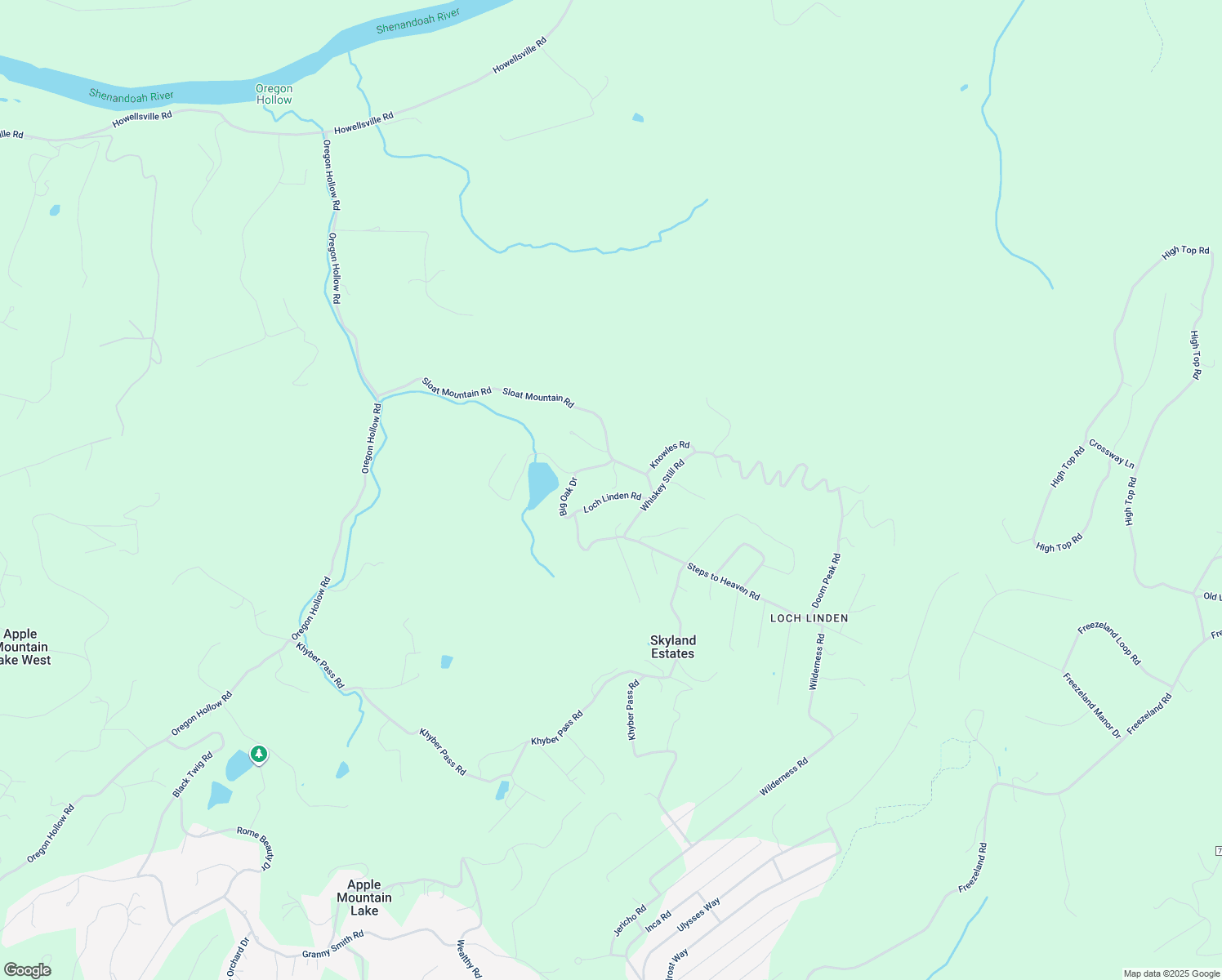 map of restaurants, bars, coffee shops, grocery stores, and more near 806 Sloat Mountain Road in Skyland Estates