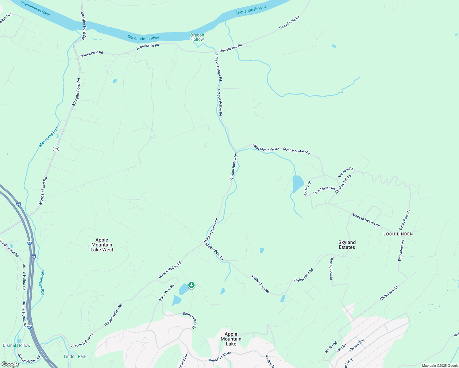 map of restaurants, bars, coffee shops, grocery stores, and more near 1815 Oregon Hollow Road in Warren County