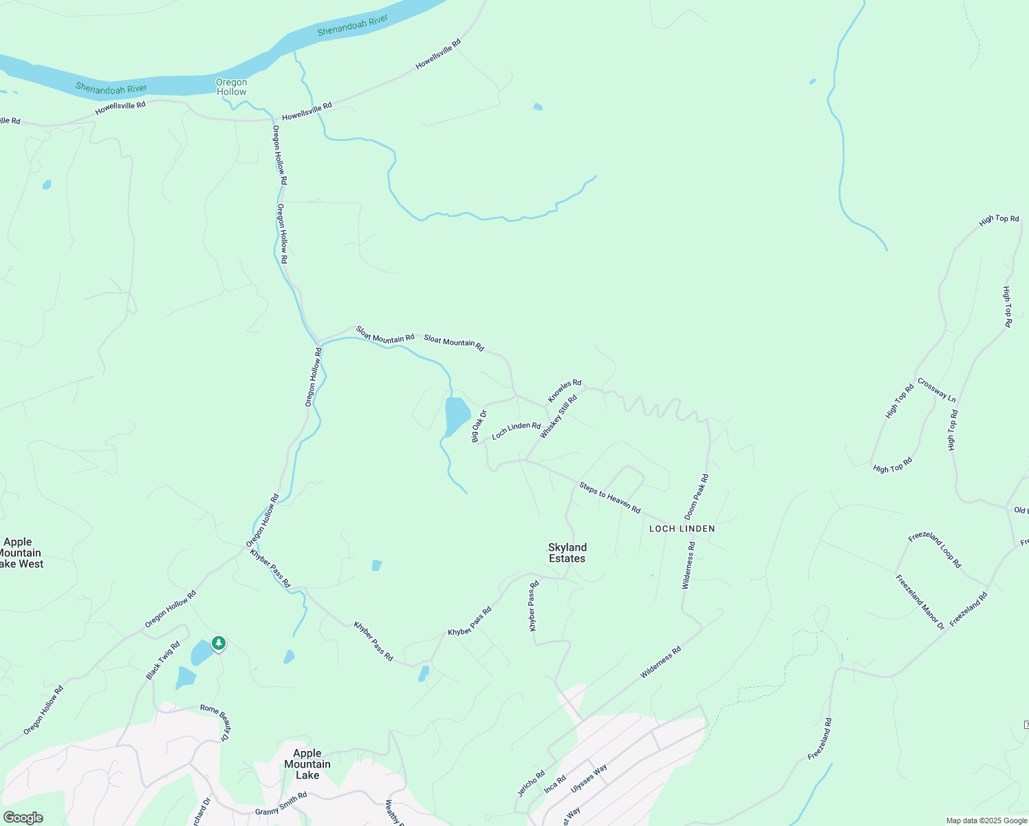 map of restaurants, bars, coffee shops, grocery stores, and more near 806 Sloat Mountain Road in Skyland Estates