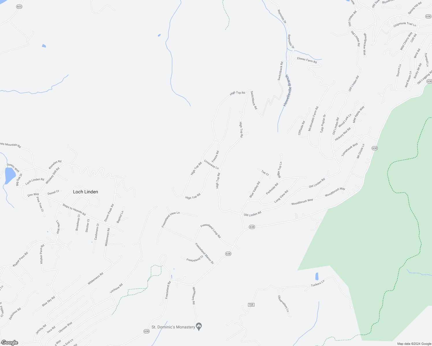 map of restaurants, bars, coffee shops, grocery stores, and more near 601 High Top Road in Linden