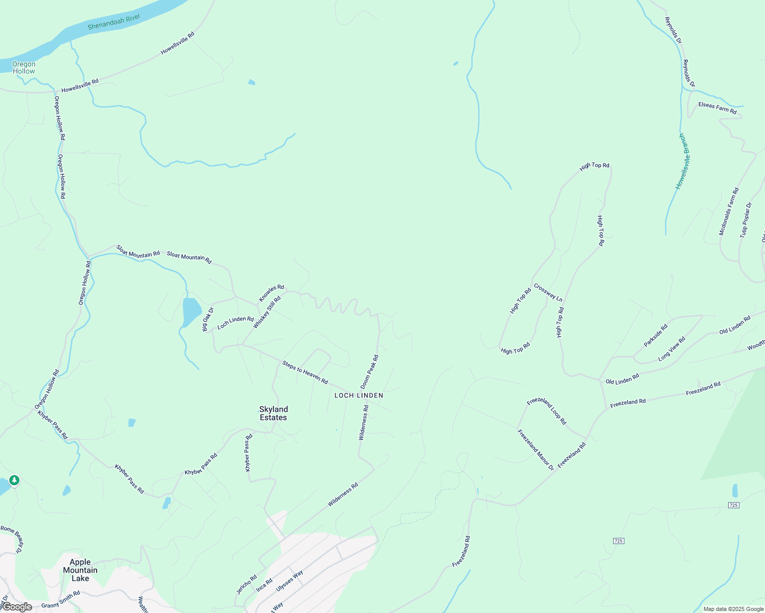 map of restaurants, bars, coffee shops, grocery stores, and more near 374 Doom Peak Road in Linden