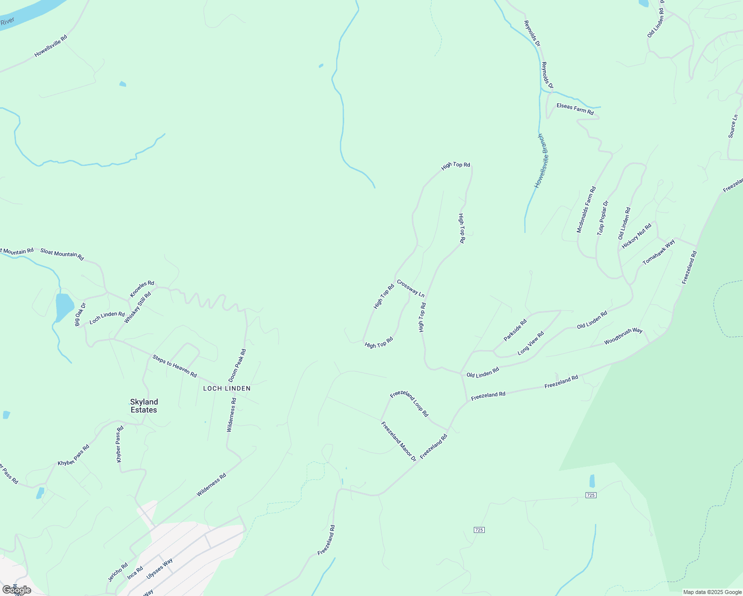 map of restaurants, bars, coffee shops, grocery stores, and more near 2196 High Top Road in Linden