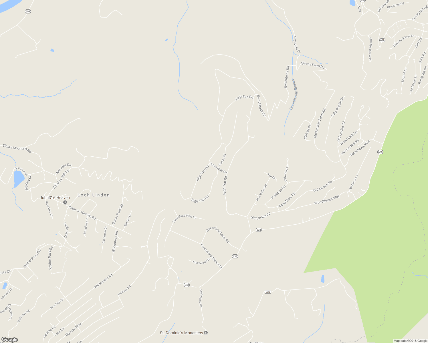 map of restaurants, bars, coffee shops, grocery stores, and more near 2775 High Top Road in Linden