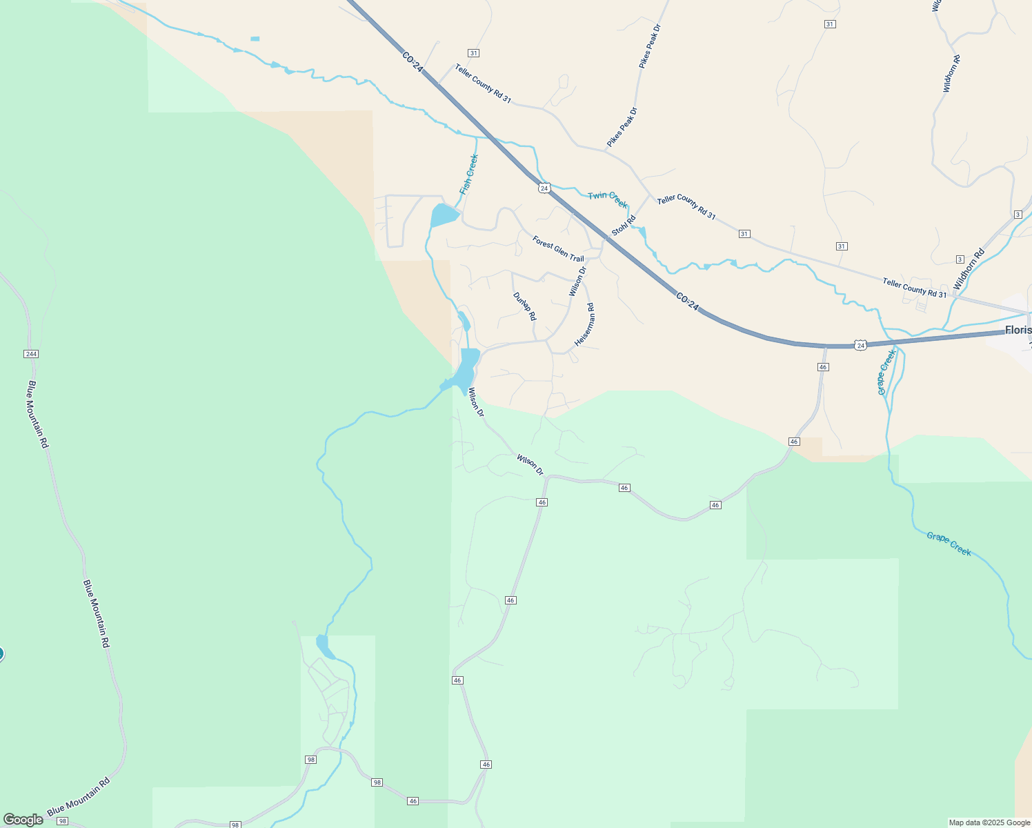 map of restaurants, bars, coffee shops, grocery stores, and more near 126 Wallace Drive in Florissant