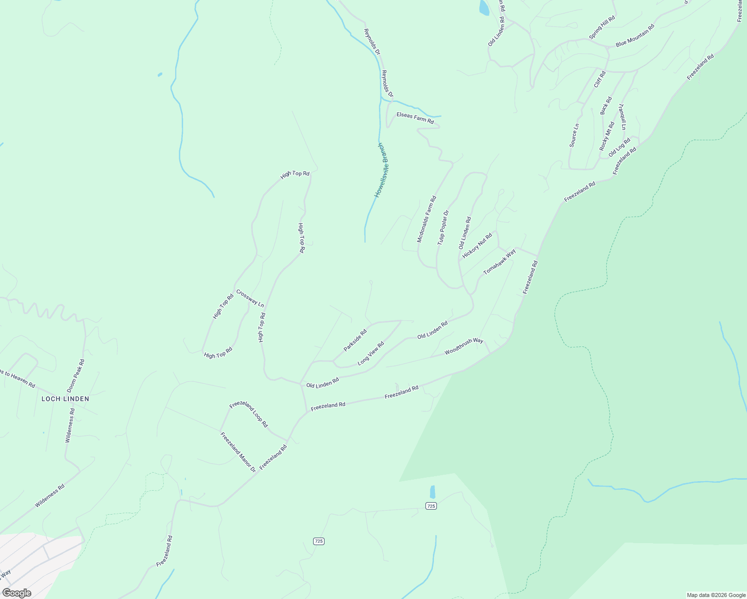 map of restaurants, bars, coffee shops, grocery stores, and more near 224 Ridge Top Lane in Linden