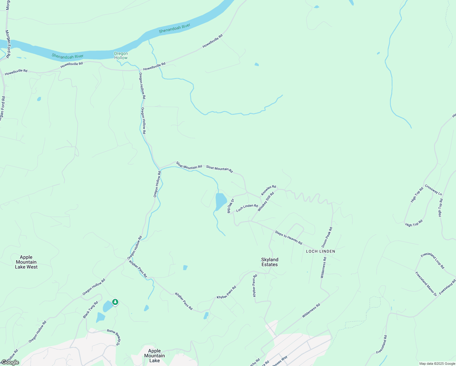map of restaurants, bars, coffee shops, grocery stores, and more near 111 Harrison Lane in Skyland Estates