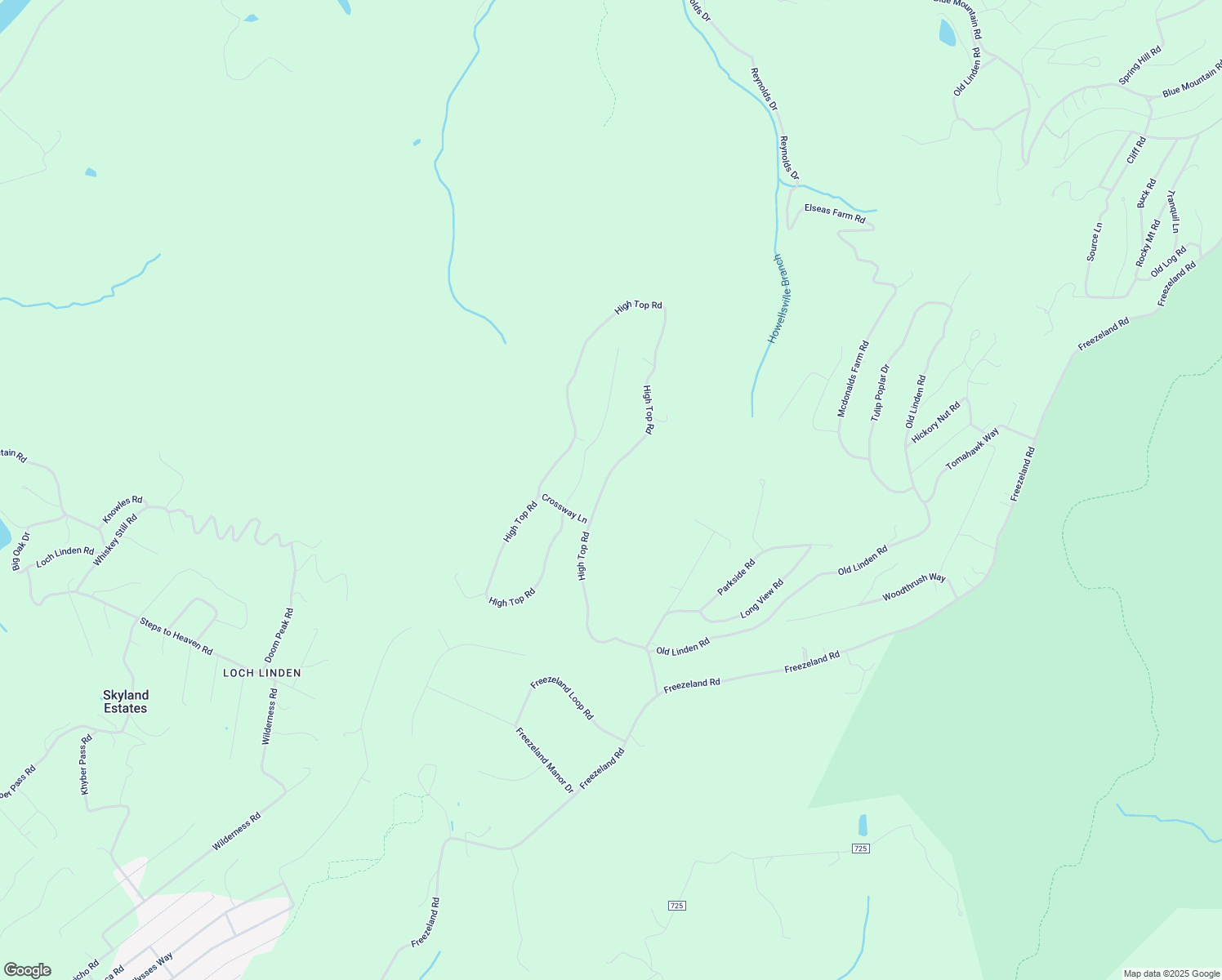 map of restaurants, bars, coffee shops, grocery stores, and more near 746 High Top Road in Linden
