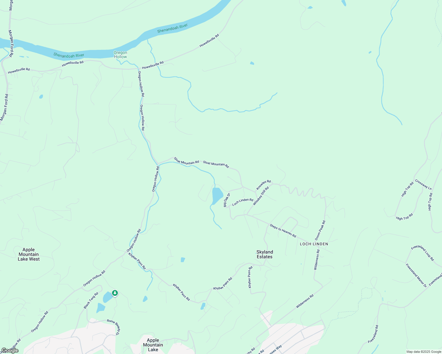 map of restaurants, bars, coffee shops, grocery stores, and more near 111 Harrison Lane in Skyland Estates