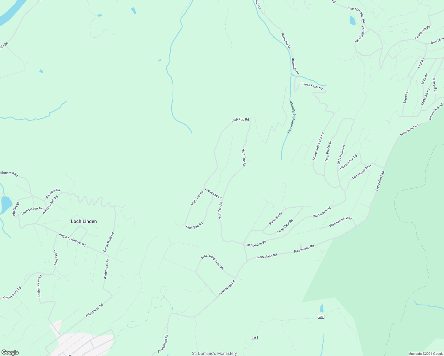 map of restaurants, bars, coffee shops, grocery stores, and more near Freeze Road in Front Royal