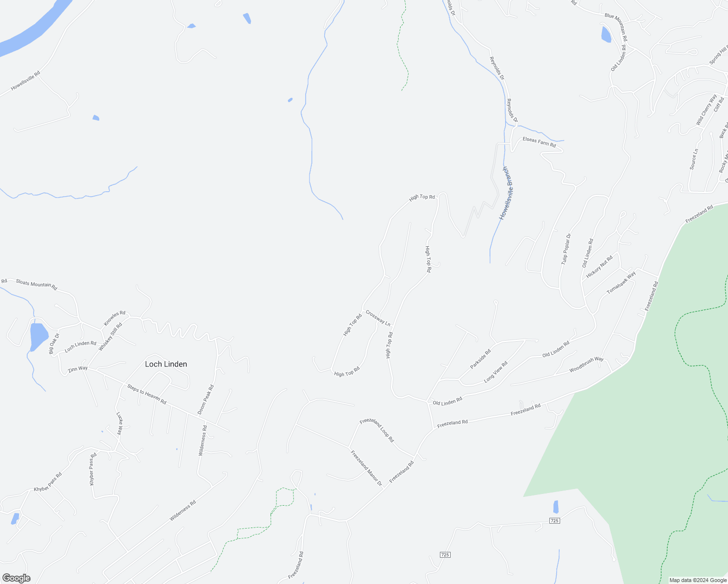map of restaurants, bars, coffee shops, grocery stores, and more near 1982 High Top Road in Linden