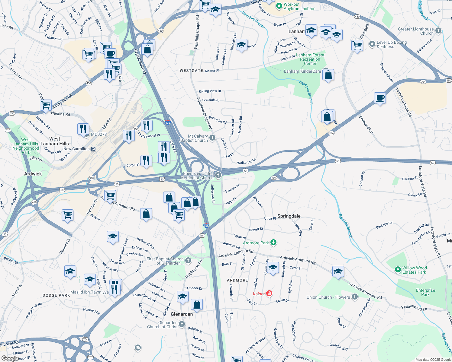 9005 Wallace Road, Lanham MD Walk Score