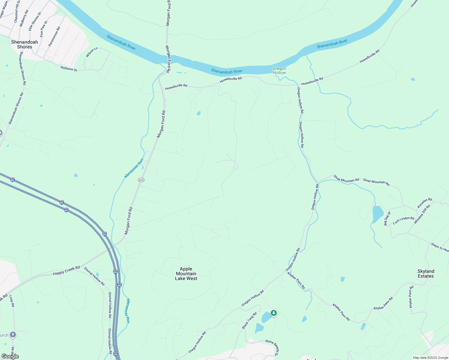 map of restaurants, bars, coffee shops, grocery stores, and more near 219 Wildcat Drive in Front Royal