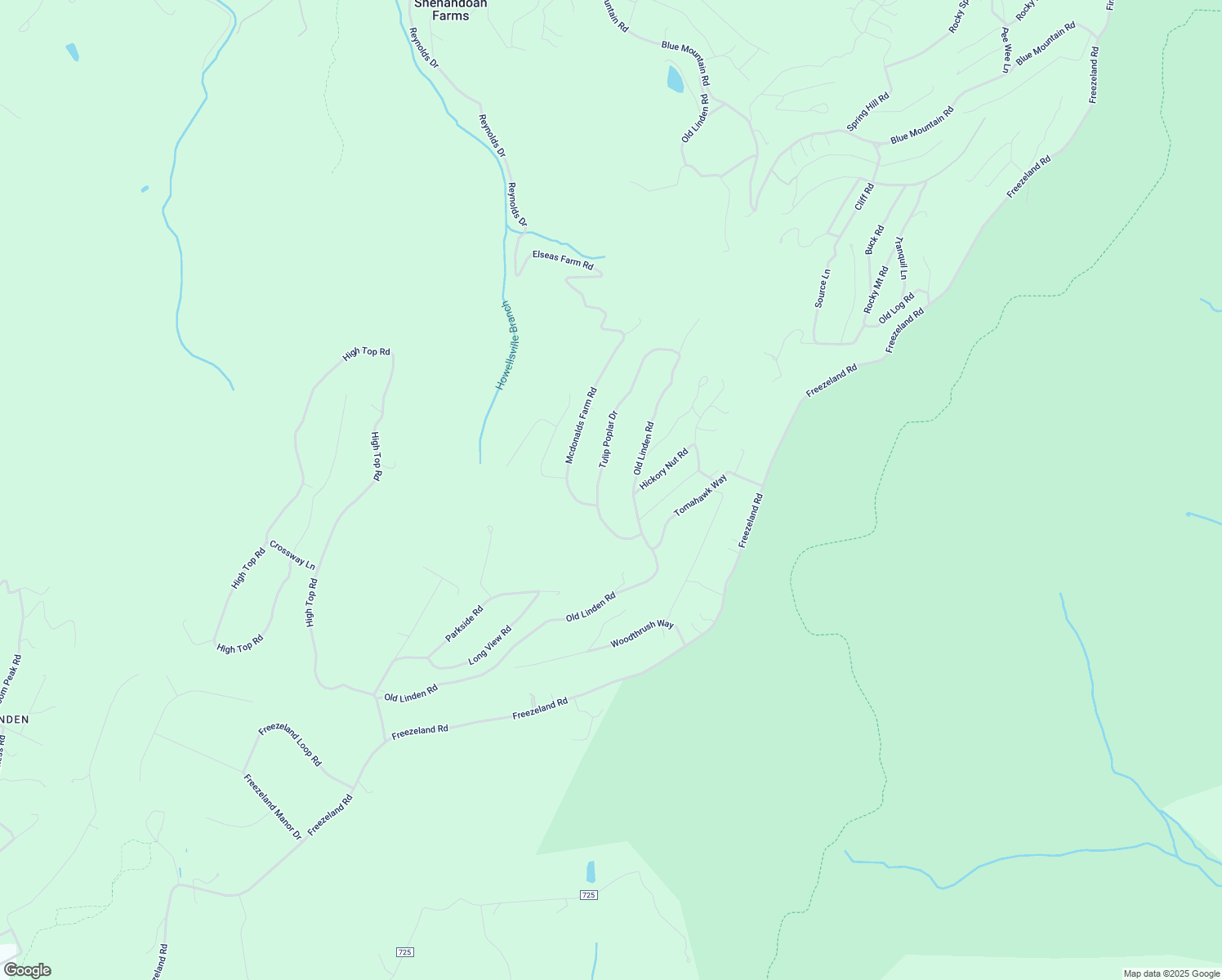 map of restaurants, bars, coffee shops, grocery stores, and more near 220 Tulip Poplar Drive in Linden