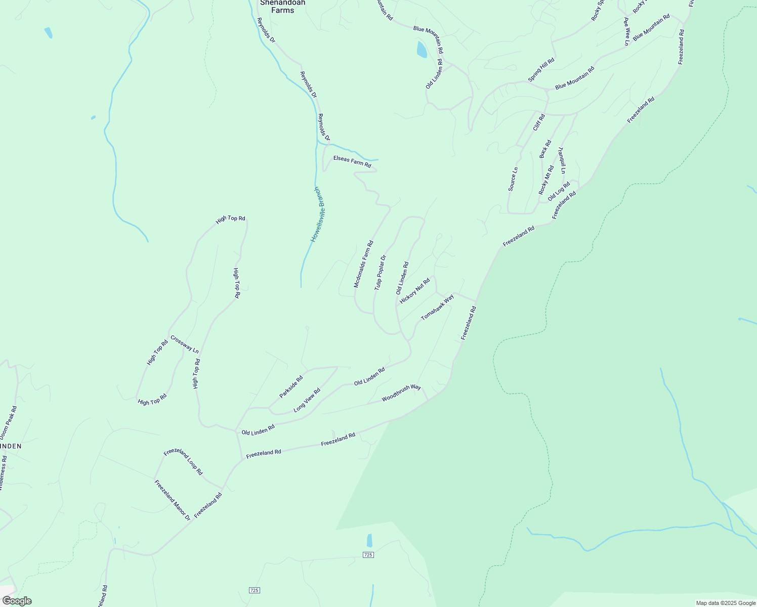 map of restaurants, bars, coffee shops, grocery stores, and more near 220 Tulip Poplar Drive in Linden