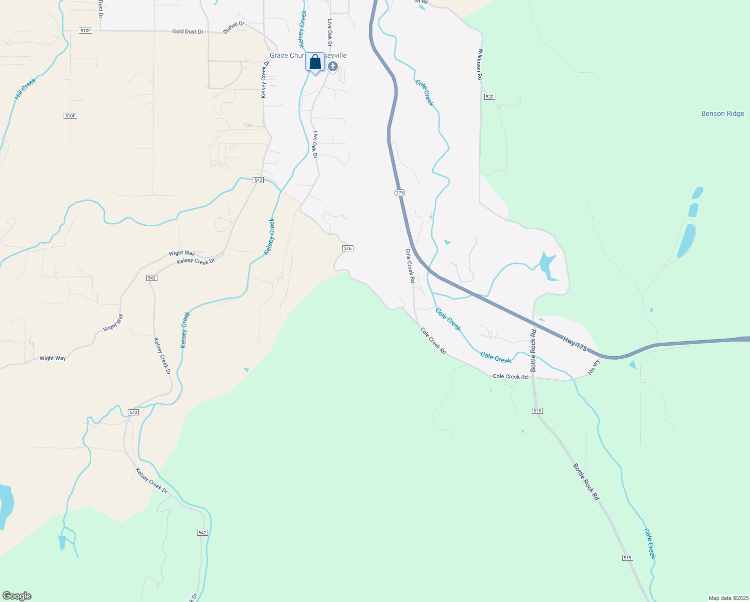 map of restaurants, bars, coffee shops, grocery stores, and more near 7435 Live Oak Drive in Kelseyville