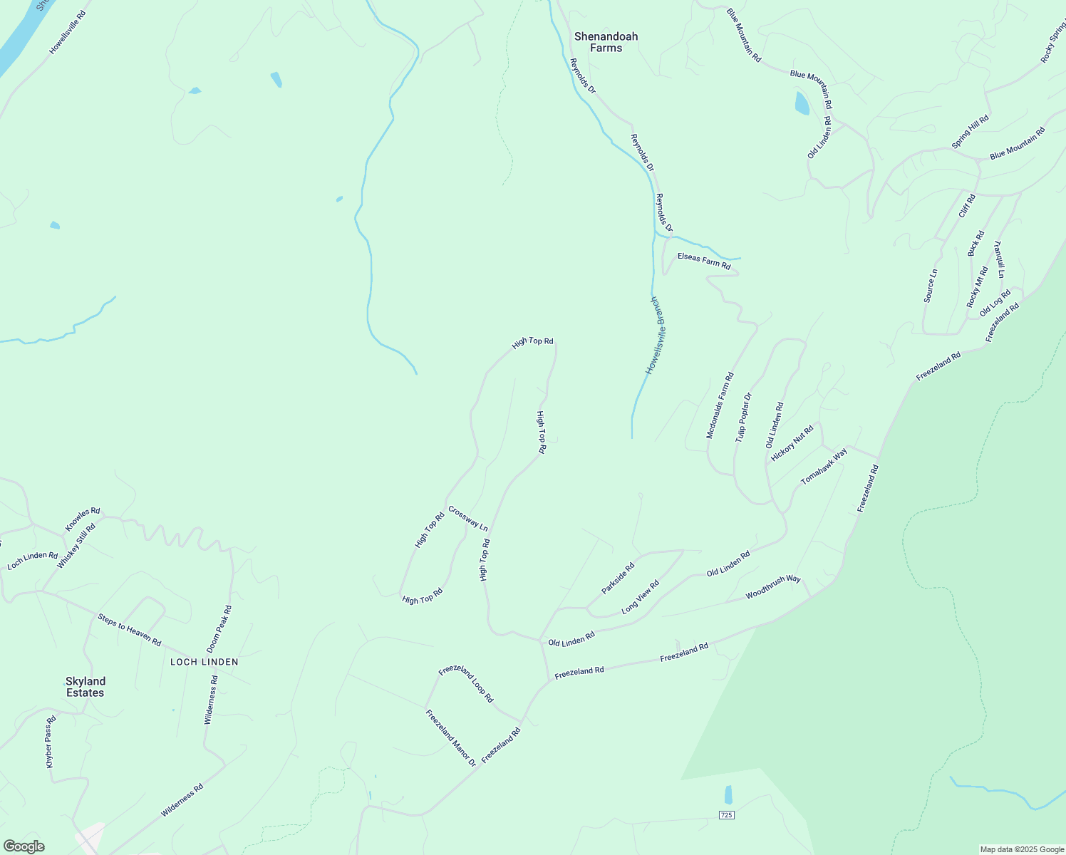 map of restaurants, bars, coffee shops, grocery stores, and more near 1023 High Top Road in Linden
